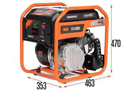 Благодаря оптимальному подбору компонентов, электростанция имеет небольшие габариты и вес. При этом она оснащена прочной металлической рамой, защищающей генератор от повреждений.